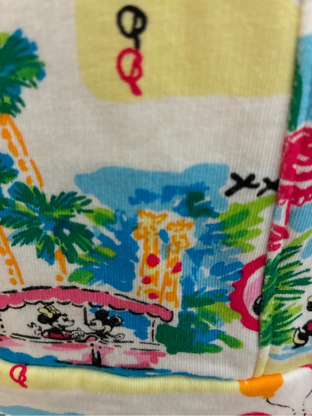 Disney x Lilly Pulitzer Colorful Tropical Half-Zip Pullover Popover Large EUC - Picture 8 of 13